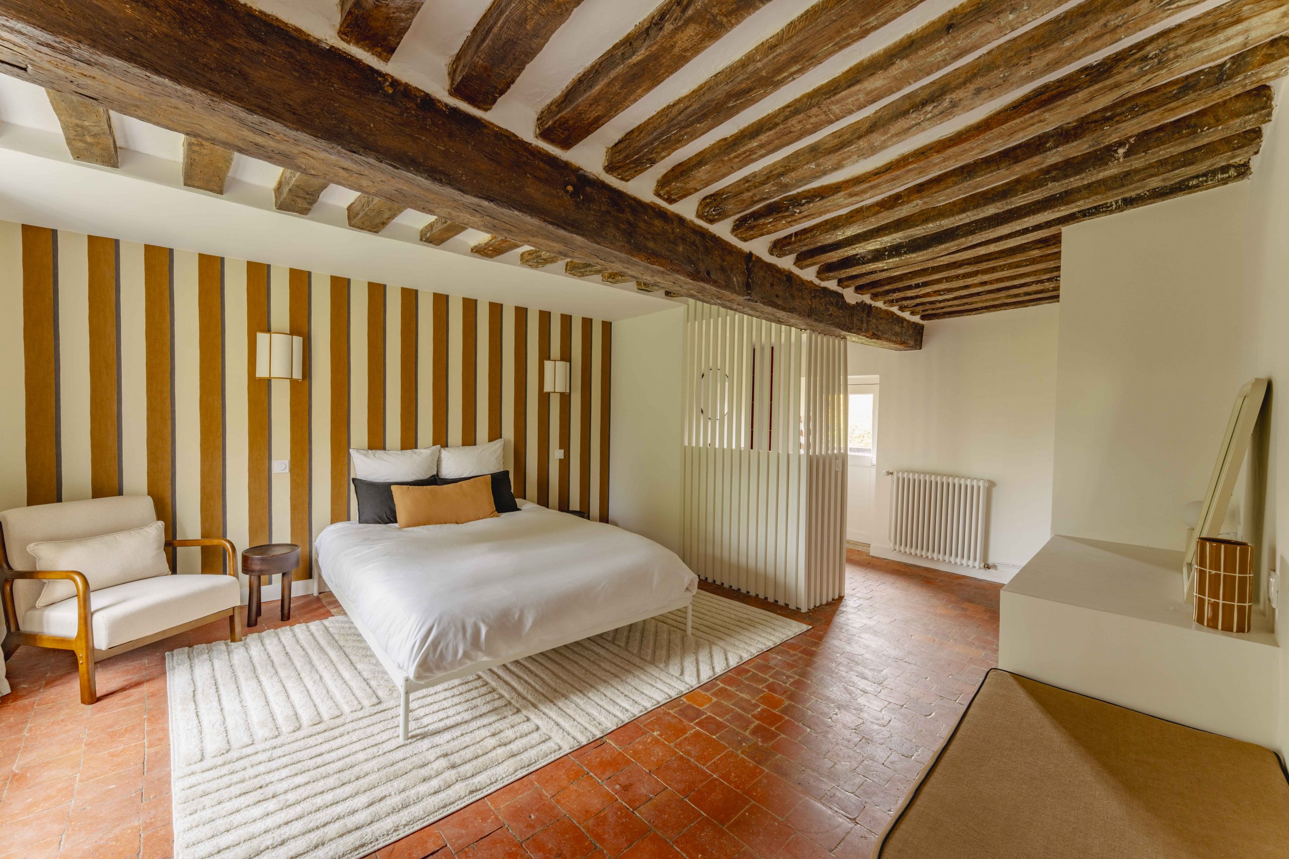 Master bedroom with double bed and en-suite bathroom